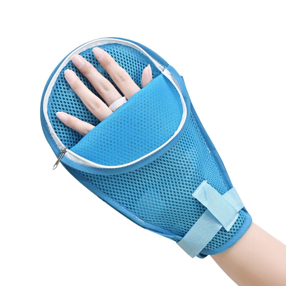 Anti Scratch Fixed Restraint Glove Reusable Anti Scratch Hand Mitts for Elderly Protection Hand Infection Protectors Padded Mitts Medical Double Security Mitts Hand Control Mitts 1pcs