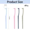 4 Pcs Interspace Toothbrush, Single Tufted Toothbrush, Orthodontic Interdental Brushes for Orthodontic Braces Sensitive Gums Deep Cleaning (Four Colors) view 2