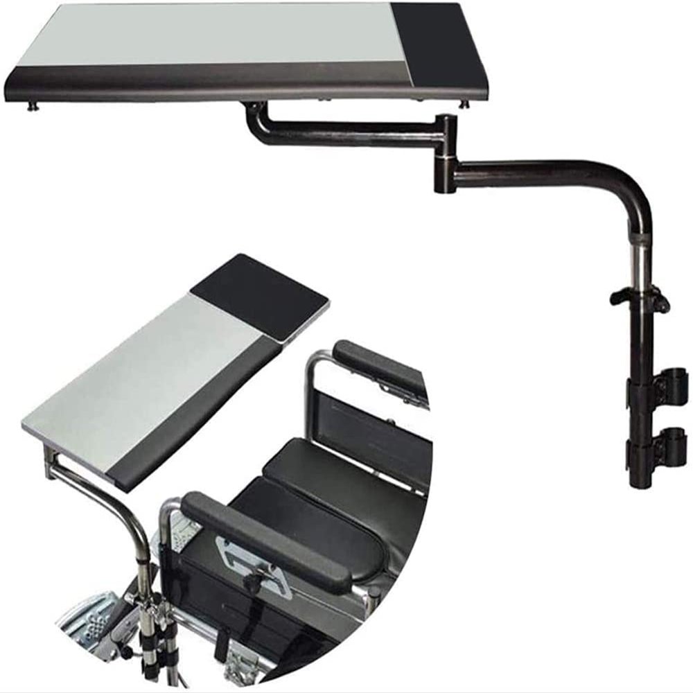 Wheelchair Lap Tray, Wheelchair Tray Eating, Reading, Writing, Playing Computers or Chess - Work Table Mobility Accessory Attachment Fit Adult Wheelchair Tray-black