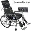 Wheelchair Lap Tray, Wheelchair Tray Eating, Reading, Writing, Playing Computers or Chess - Work Table Mobility Accessory Attachment Fit Adult Wheelchair Tray-black view 4