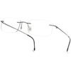 ABETOS Titanium Reading Glasses Women Men Rimless Ultralight Metal Blue Light Blocking Fashion Rectangular Computer Readers Eyeglasses, Grey 2.0 view 1