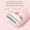 2 in 1 Fessional Hair Remover,Hair Remover,Rechargeable Lady Shavers,Painless Body Razors,Shaver Razors for Women, Wet & Dry for Shave Legs, Underarms, Face (Blue) view 4