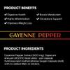 Cayenne Pepper Capsules | 1000mg Per Serving | 60 Vegan HPMC Capsules | Supports Digestion, Circulation & Metabolism | Natural Herbal Source | Non-GMO, Gluten-Free | Made in The UK view 2
