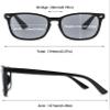 ABETOS Reading Sunglasses Tinted Sun Readers Classic Retro Eyeglasses for Women Men UV400 Protection Outdoor Reading in the Sun 1.0 1.5 2.0 2.5 3.0, Frosted Black+1.75 view 2