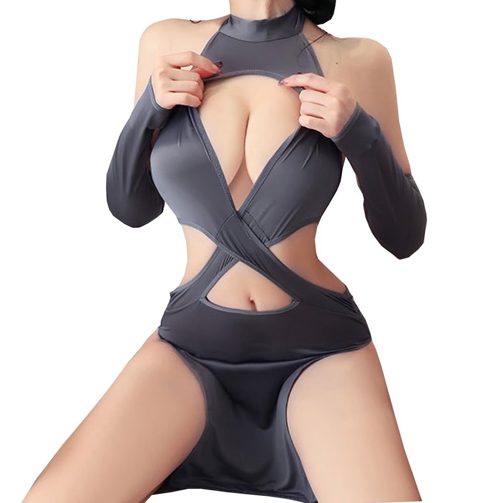 SNOMYRS Sexy Secretary Outfit Teacher Librarian Office Cosplay Roleplay Lingerie Outfits Cheongsam Qipao Uniform Bodysuit Costumes