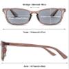 ABETOS Reading Sunglasses Tinted Sun Readers Classic Retro Eyeglasses for Women Men UV400 Protection Outdoor Reading in the Sun 1.0 1.5 2.0 2.5 3.0, Dark Brown+2.25 view 2