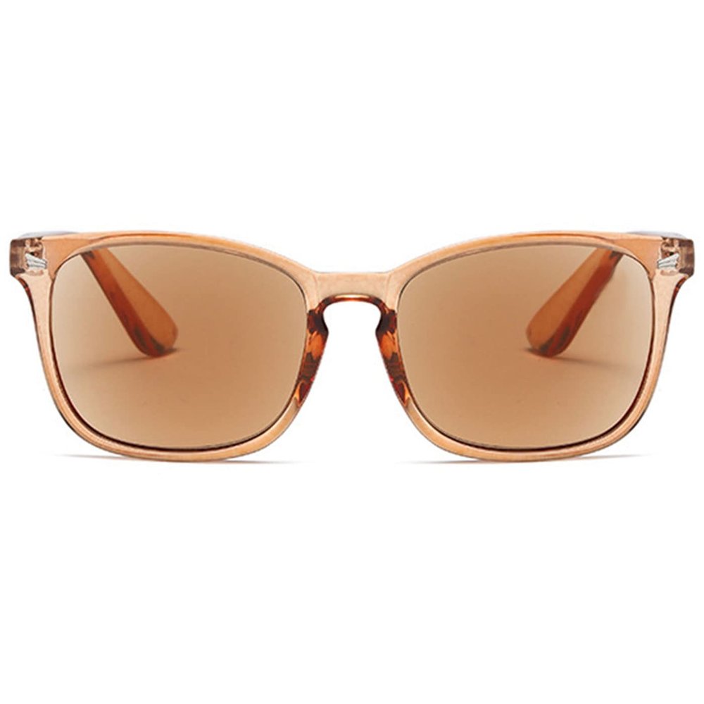 ABETOS Reading Sunglasses Tinted Sun Readers Classic Retro Eyeglasses for Women Men UV400 Protection Outdoor Reading in the Sun 1.0 1.5 2.0 2.5 3.0, Transparent Brown+1.25