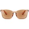 ABETOS Reading Sunglasses Tinted Sun Readers Classic Retro Eyeglasses for Women Men UV400 Protection Outdoor Reading in the Sun 1.0 1.5 2.0 2.5 3.0, Transparent Brown+1.25 view 1