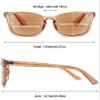 ABETOS Reading Sunglasses Tinted Sun Readers Classic Retro Eyeglasses for Women Men UV400 Protection Outdoor Reading in the Sun 1.0 1.5 2.0 2.5 3.0, Transparent Brown+1.25 view 2
