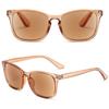 ABETOS Reading Sunglasses Tinted Sun Readers Classic Retro Eyeglasses for Women Men UV400 Protection Outdoor Reading in the Sun 1.0 1.5 2.0 2.5 3.0, Transparent Brown+1.25 view 3