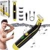 Full Body Washed Wet and Dry Shaver,Men's Electric Shaver Full Body Wash Wet and Dry Double Shave,Rechargeable Wet & Dry Electric Shaver,Wet and Dry Painless Electric Beard Trimmer,Full Body Shaver