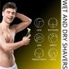 Full Body Washed Wet and Dry Shaver,Men's Electric Shaver Full Body Wash Wet and Dry Double Shave,Rechargeable Wet & Dry Electric Shaver,Wet and Dry Painless Electric Beard Trimmer,Full Body Shaver view 2