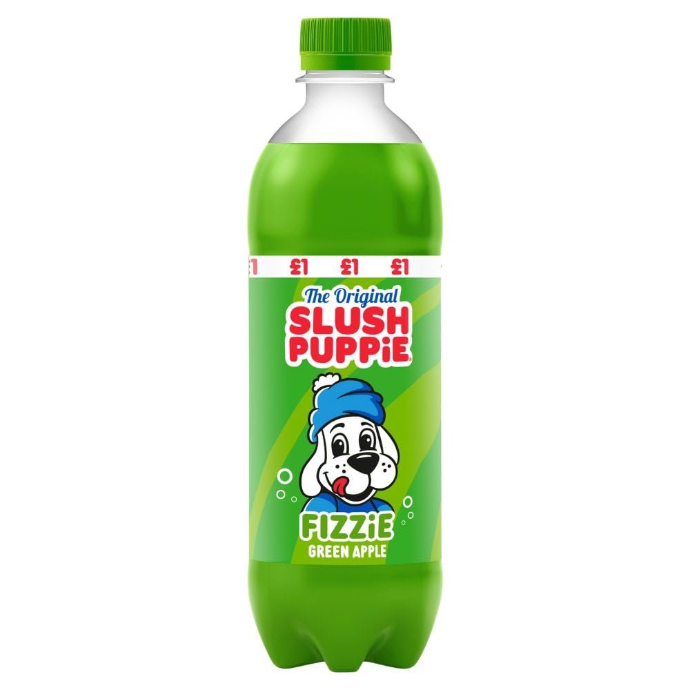 12 x Slush Puppie The Original Fizzie Green Apple 500ml Delicious Tasty And Twisty Treat,For All Occasions
