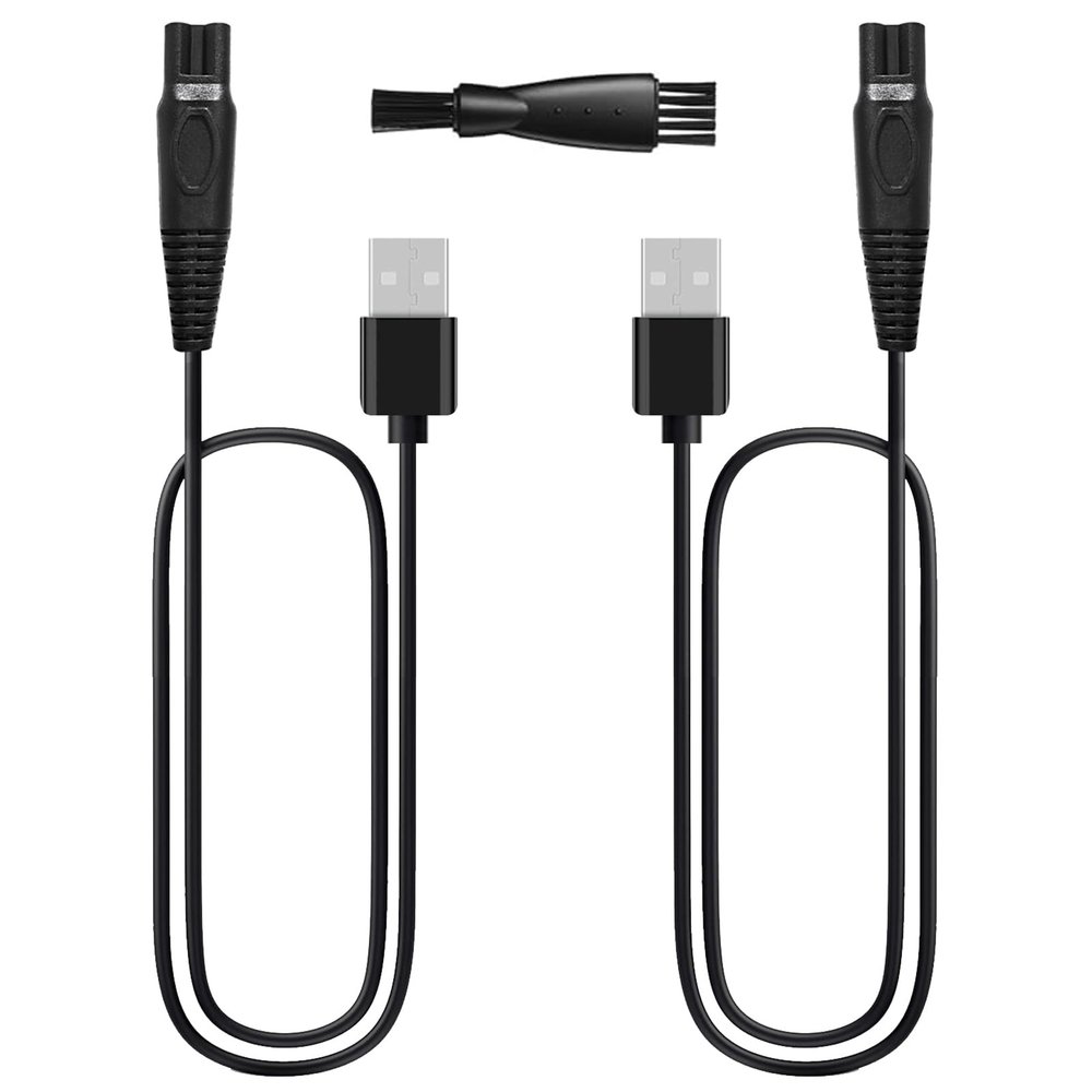 2PCS Charging Cord Replacement for Latest Version Philips Norelco QP2724/90, QP2834/70, S5880/81, MG9520/50, MG7910/49 Electric Trimmer and Shaver USB Charger Cable Power Cord 5V