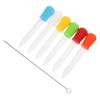 Anneome 6Pcs Silicone Medicine Droppers 5ml Eye Pipettes with Cleaning Brush Detachable and Dishwasher Safe for Water Juice Oil view 1