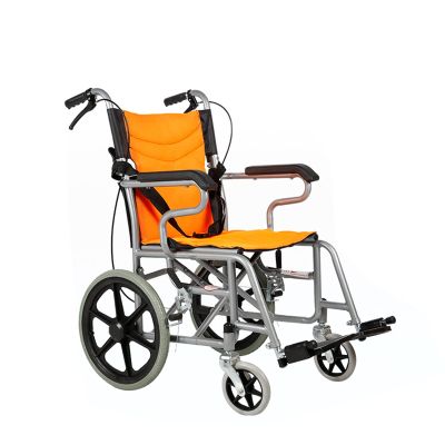 16 Inch air,Folding Back for The Elderly,Foldable air,Inflatable Mobility Scooter (Color : Orange)