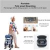 Aluminum Alloy air Portable Folding Tranair with Handbrake Adult Mobility Manual air view 3