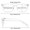ABETOS Blue Light Blocking Reading Glasses Computer Readers Fashion Nerd Full Frame Eyeglasses Unisex for Women and Men Anti Eyestrain, Transparent 2.5 view 2