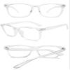 ABETOS Blue Light Blocking Reading Glasses Computer Readers Fashion Nerd Full Frame Eyeglasses Unisex for Women and Men Anti Eyestrain, Transparent 2.5 view 3