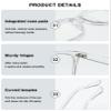 ABETOS Blue Light Blocking Reading Glasses Computer Readers Fashion Nerd Full Frame Eyeglasses Unisex for Women and Men Anti Eyestrain, Transparent 2.5 view 4