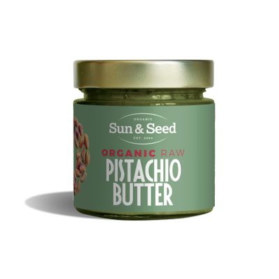 Organic Raw Pistachio Butter by Sun & Seed - 200g - Smooth Nut Butter - Plant Based - High in Protein - 100% Organic Pistachios - Palm Oil Free - Vegan Butter