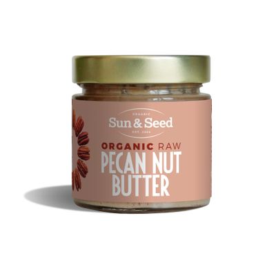 Organic Pecan Nut Butter by Sun & Seed - 200g - Smooth Nut Butter - Plant Based - High in Protein - 100% Organic Pecans - Palm Oil Free - Vegan Butter