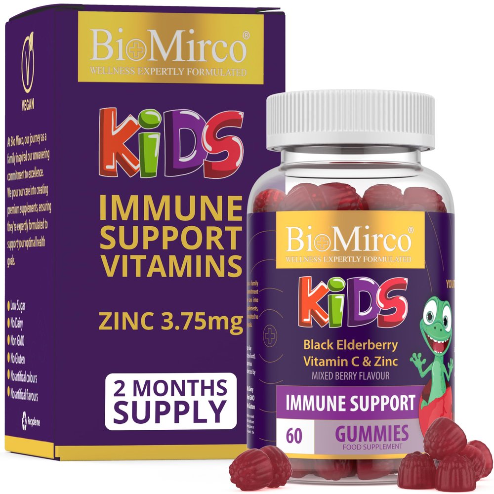 Kids Immune Support Vitamins, Kid Immune System Booster, Zinc for Kids, Triple Immunity Gummies, Children's Gummy with Vitamin C, Zinc and Elderberry, Support Immunity, Great Tasting Antioxidant