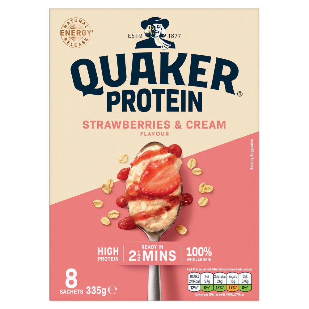 Quaker Protein Strawberries & Cream 8pk