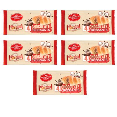 Bromppton House Chocolate Croissants 4 Pack - These Delicious Bromppton House Chocolate Croissants Are Perfect For Breakfast Or As a Midday Snack - Pack of 5