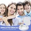 2 Pairs Instant Veneers Dentures Fake Teeth Top and Bottom Set, Tooth Dental Prostheses Clip in Teeth Veneers, Temporary Dentures Silicone for Men and Women view 3