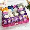 Ghasitaram Gifts Jaiccha Rakhi Gifts for Brothers-Big Hamper Basket of 8 Roasted Namkeens and Sugarfree Bites with 5 rakhis view 1