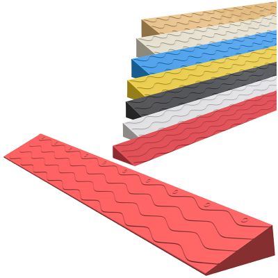 1-10cm Rise Threshold Ramp, 200 LBS Capacity, Non-Slip Wheelchair Ramp for Doorway Portable Curb Ramp Step Mat for Indoor or Outdoor, Bathroom, Garage and Supermarket Entrance, Cuttable