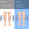 ZFSOCK Plus Size Compression Socks: Wide Calf Graduated Pressure Support Stockings Men Women Open Toe Toeless Zipper Extra Large Flight Socks for Swollen Legs Travel 1 Pair Black 4XL view 4