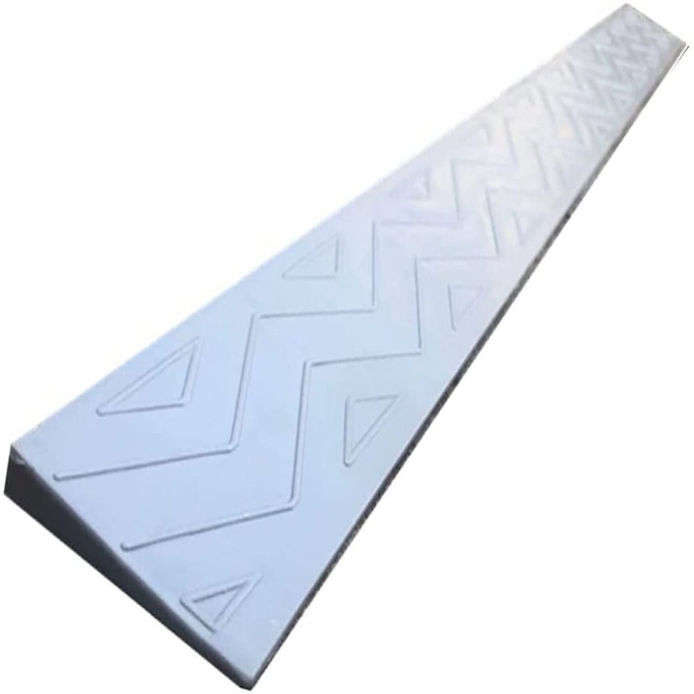 Portable Threshold Ramps, Indoor Sweeping Robot Doorways Curb Ramp Free Cut Wheelchair Ramp Step Mat, 1-6.5cm Rise Channel, Grey,100x8x2.5cm/39.4x3.1x1in
