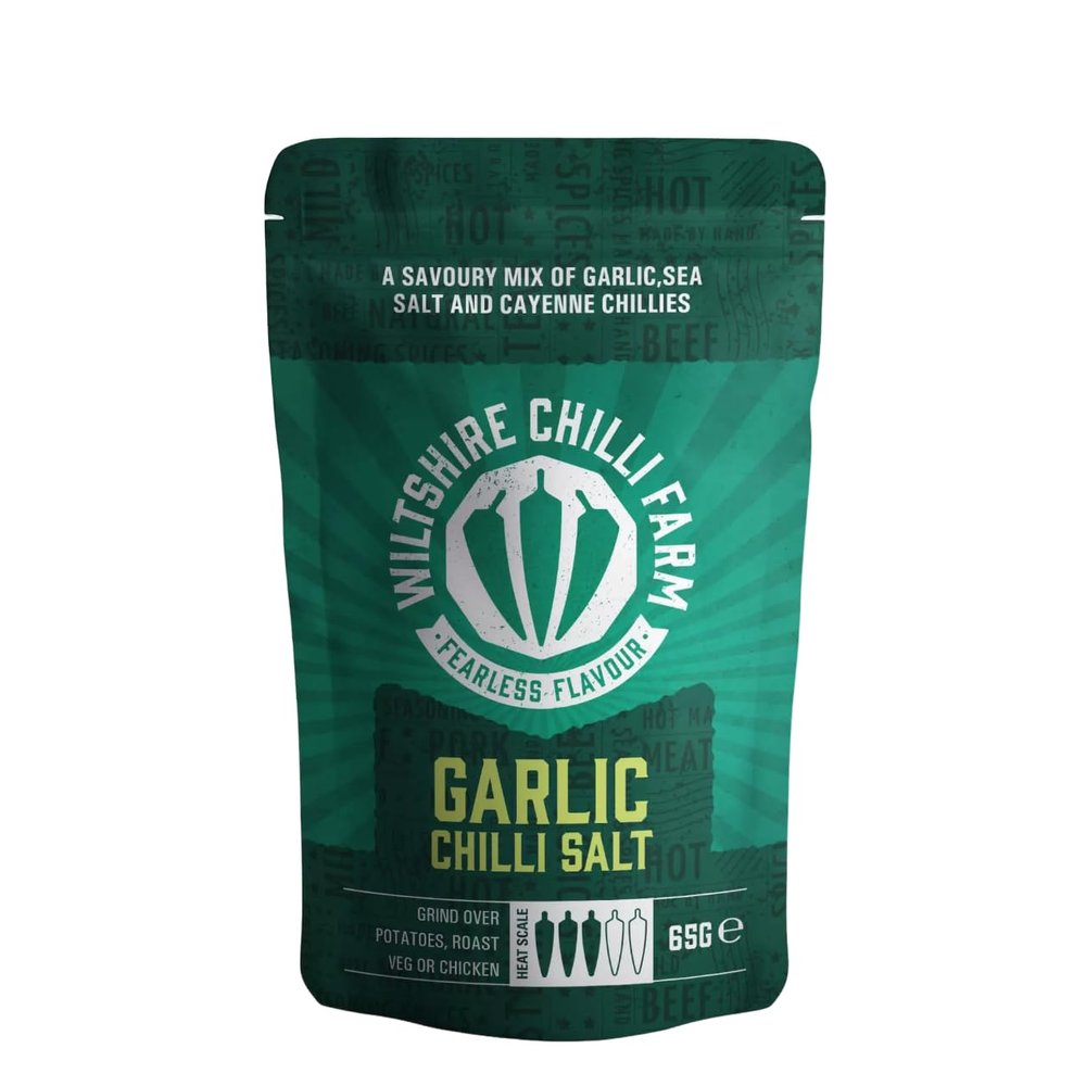 Wiltshire Chilli Farm Garlic Chilli Salt Mix Medium Seasoning Powder Rub 65g