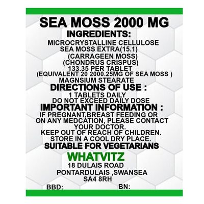 SEA Moss 2000 MG 120 Tablets