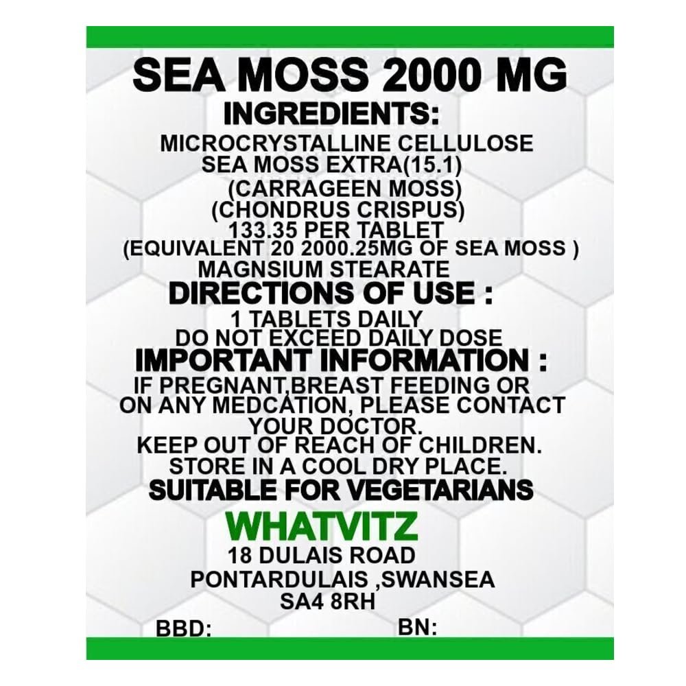 SEA Moss 2000 MG 120 Tablets