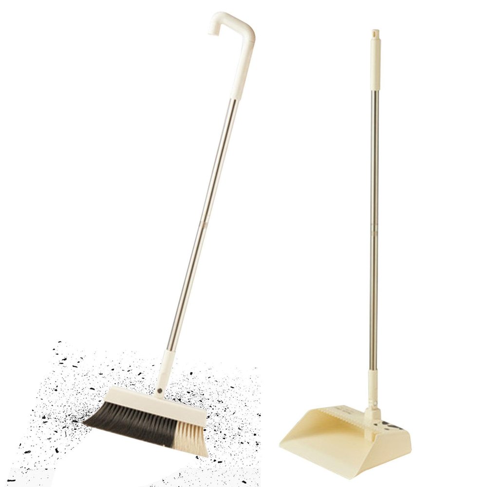 Opilroyn Broom Dustpan Set - Hand Sweeping Shovel, Standing Sweeping Scoop | Standing Efficient Cleaning Tool Set with Foldable Design, Adjustable Floor Cleaner for Bedroom and Kitchen