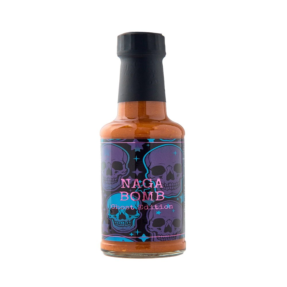 Big Ginger Sauce Co | Naga Bomb Ghost Edition Hot Sauce | Chilli Pepper Sauce | Bottle 150ml