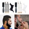 Beard Grooming Kit With Styling Comb And Trimming Ruler Perfect Tools For Shaping And Maintaining Your Beard Beard Shaping Tool view 2