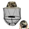 Gobiufy Midge Head Net Hat,Pop up Mosquito Head Hat with Netting,Portable Face Net Mesh with Hat Protection Head Cover for Adults Outdoor Hiking Camping Climbing Fishing Walking Gardening view 1