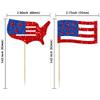 Gyufise 24Pcs American Flag Cupcake Toppers Glitter USA Map Patriotic 4th of July Independence Day Cupcake Picks for USA Patriotic American National Day Theme Birthday Party Decorations Supplies view 2