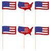 Gyufise 24Pcs American Flag Cupcake Toppers Glitter USA Map Patriotic 4th of July Independence Day Cupcake Picks for USA Patriotic American National Day Theme Birthday Party Decorations Supplies view 3