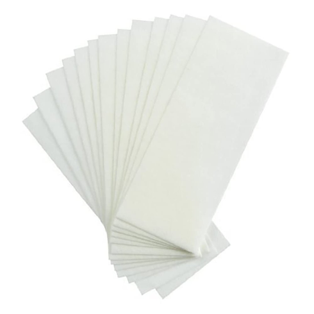 100PCS White Large Non Woven Waxing Strips Hair Removal Wax Strip Waxing Strips Wax Strips Paper Facial Body Leg Wax Strips Epilating Strips For Man&Women