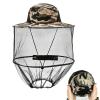 Gobiufy Midge Head Net Hat,Pop up Mosquito Head Hat with Netting,Portable Face Net Mesh with Hat Protection Head Cover for Adults Outdoor Hiking Camping Climbing Fishing Walking Gardening view 1