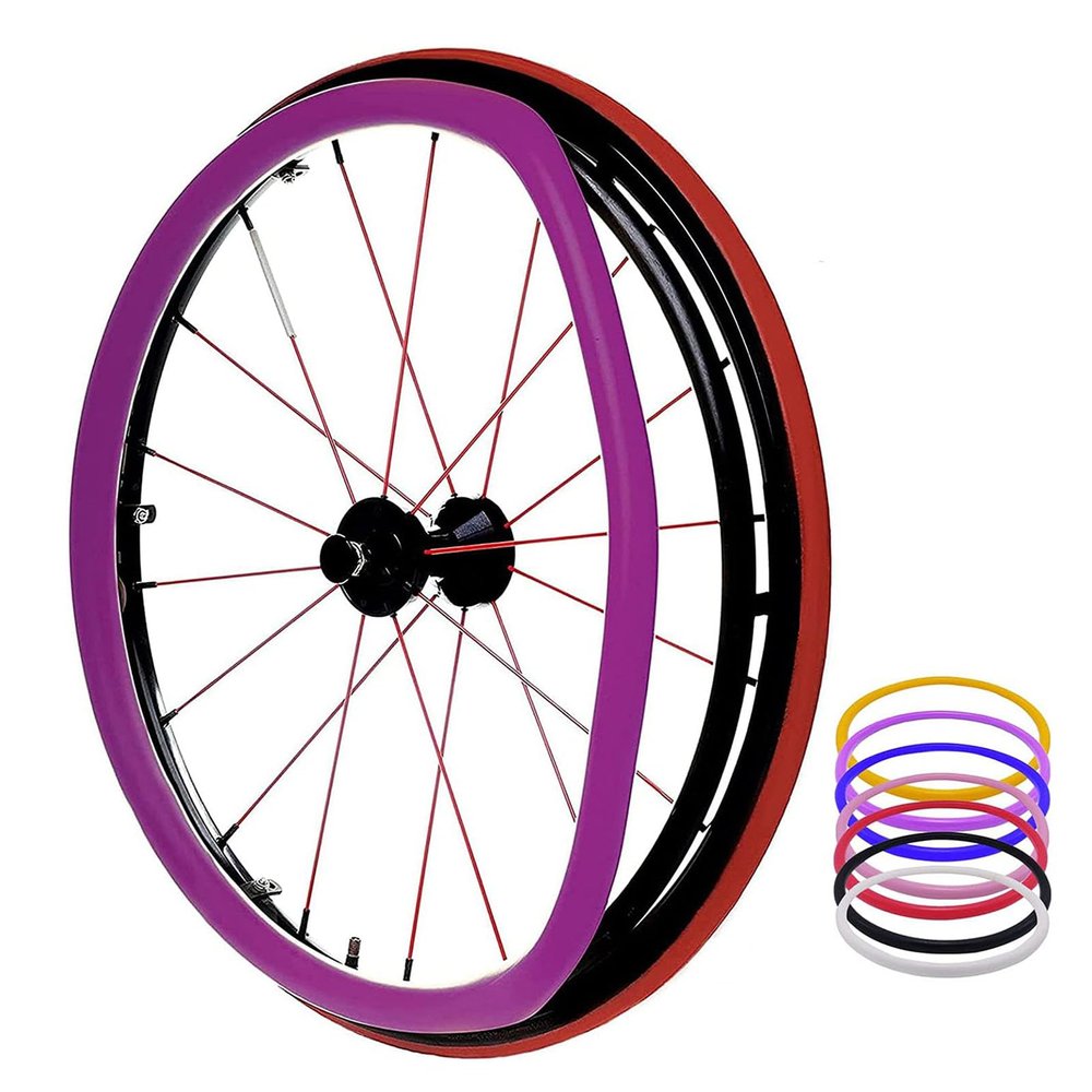 24 Inch Manual Push Wheel Cover for Rear Wheel Sports Wheelchair - Anti-Slip, Better Grip And Traction - Wheelchair Wheel Cover