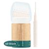 VIGOROUS Pack of 40 Sustainable Interdental Brushes, ISO 2, 0.5 mm, Interdental Brushes for Thorough Teeth Cleaning Spaces, Dental Brushes, Practical Spacing Toothbrushes view 1