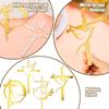 8pcs Baptism Cake Toppers Acrylic Gold Dove Cross Cupcake Toppers Baptism First Communion Cake Decorations Supplies for Baby Shower Birthday Wedding Party Christian Decorations view 3