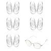 5Pairs Push Fit Glasses Nose Pads Silicone Nose Support Cushions Push in Anti Slip Pad Stop Slipping Down Clear Soft Flexible Comfort Lightweight Repair for Wire Frame Eyeglasses Sunglasses Spectacles view 1