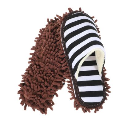 minkissy 1 Pair Chenille Cleaning Slippers Mop Shoes for Floor Cleaning Household Reusable Sweeping Slippers